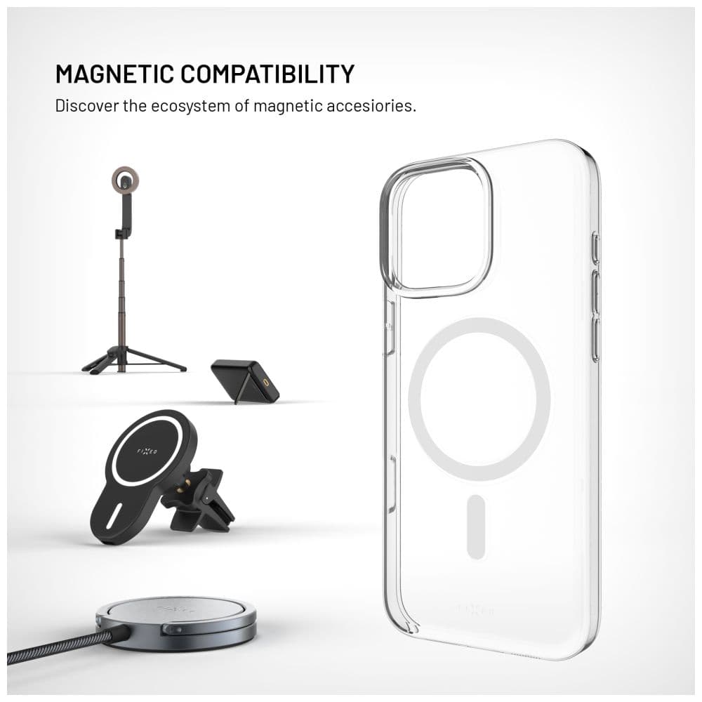 Zadní kryt FIXED MagShell s podporou Magsafe pro Apple iPhone 16 Pro, čirý - náhled 3