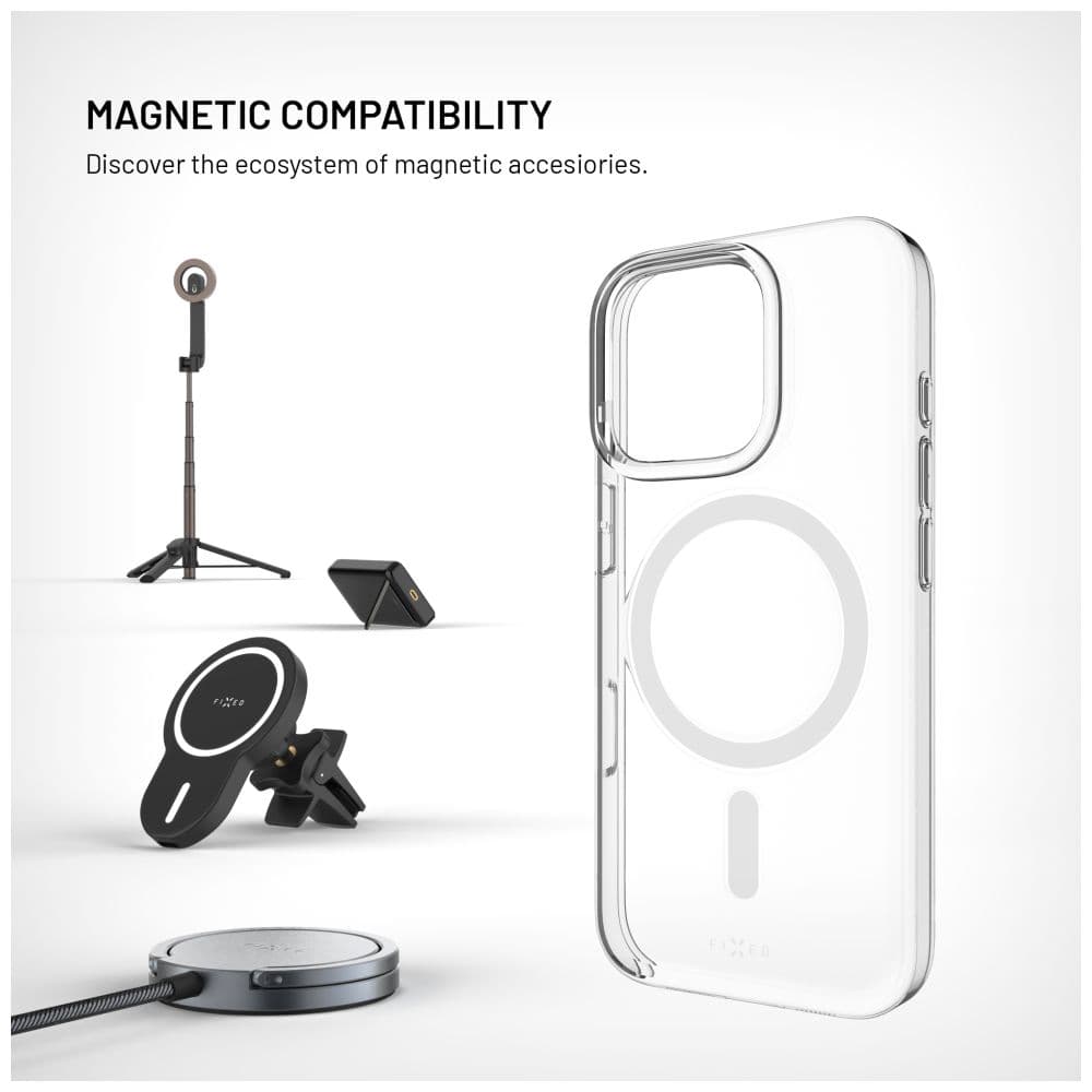 Zadní kryt FIXED MagShell s podporou Magsafe pro Apple iPhone 16 Pro Max, čirý - náhled 3