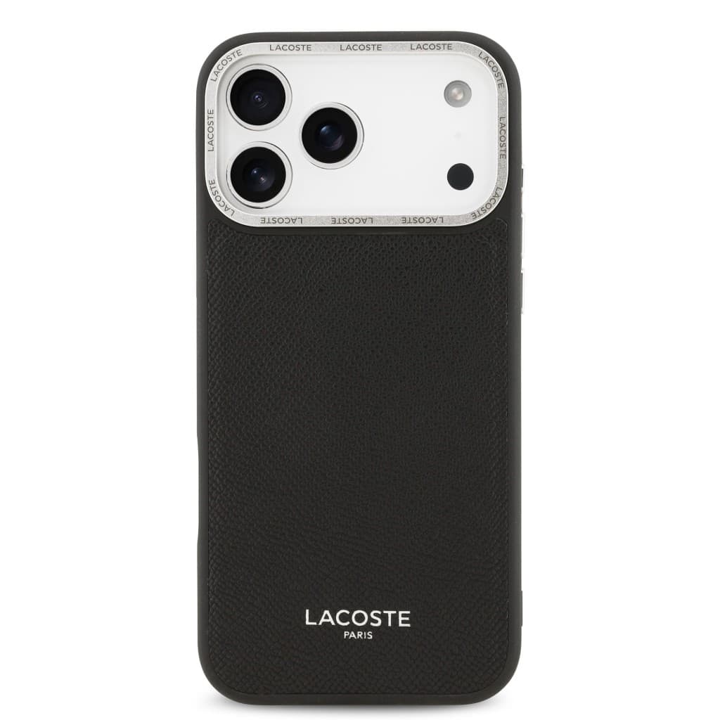 Zadní kryt Lacoste PU Leather Champs Elysees MagSafe pro iPhone 17 Pro Max Black - náhled 3