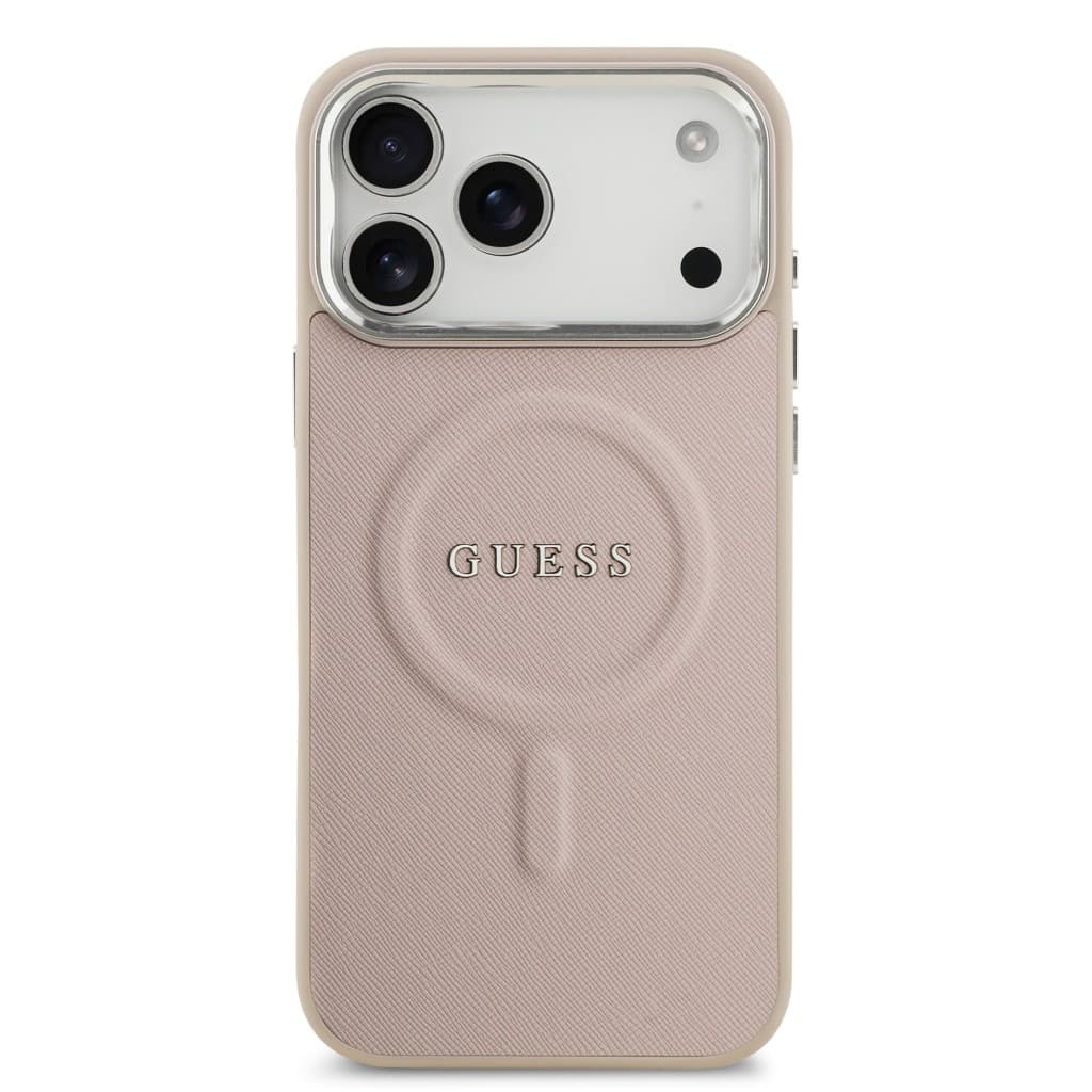 Zadní kryt Guess PU Saffiano MagSafe pro iPhone 17 Pro Pink - náhled 3