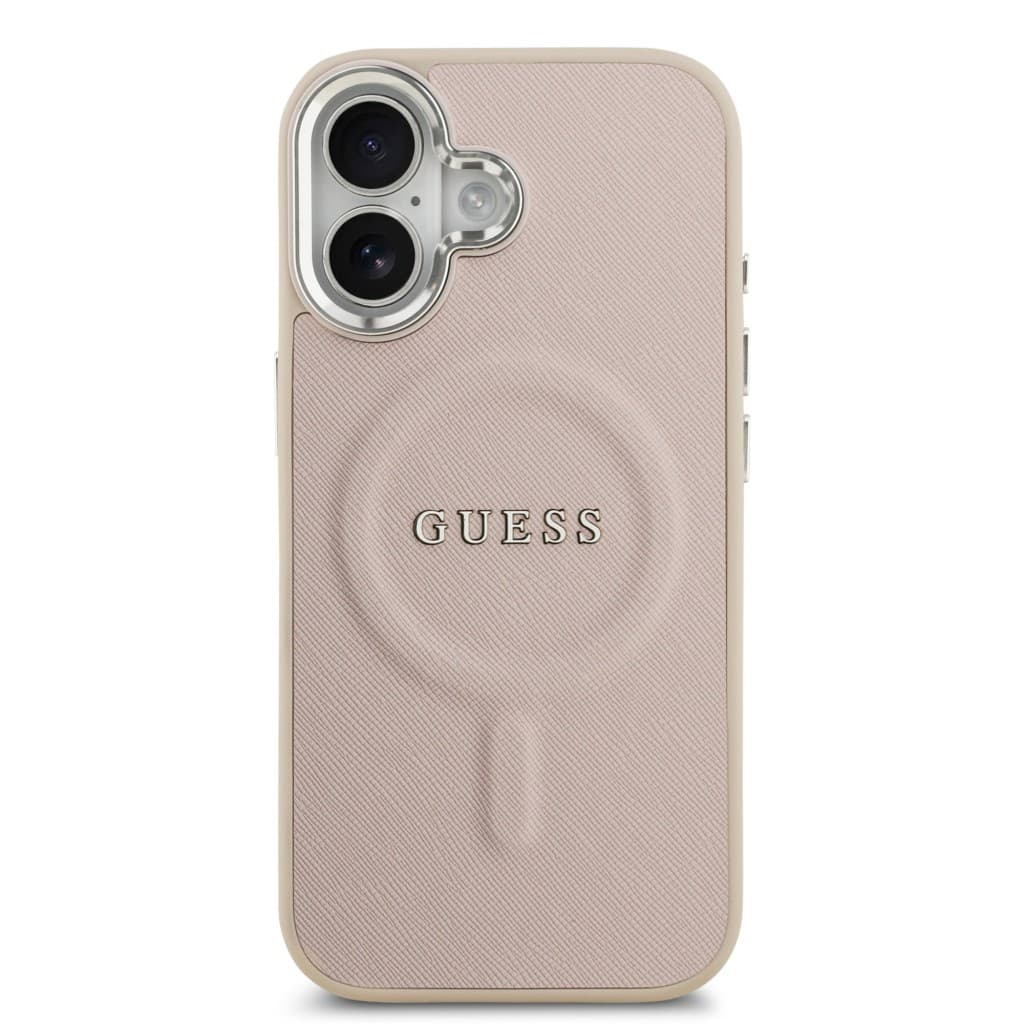 Zadní kryt Guess PU Saffiano MagSafe pro iPhone 17 Pink - náhled 3