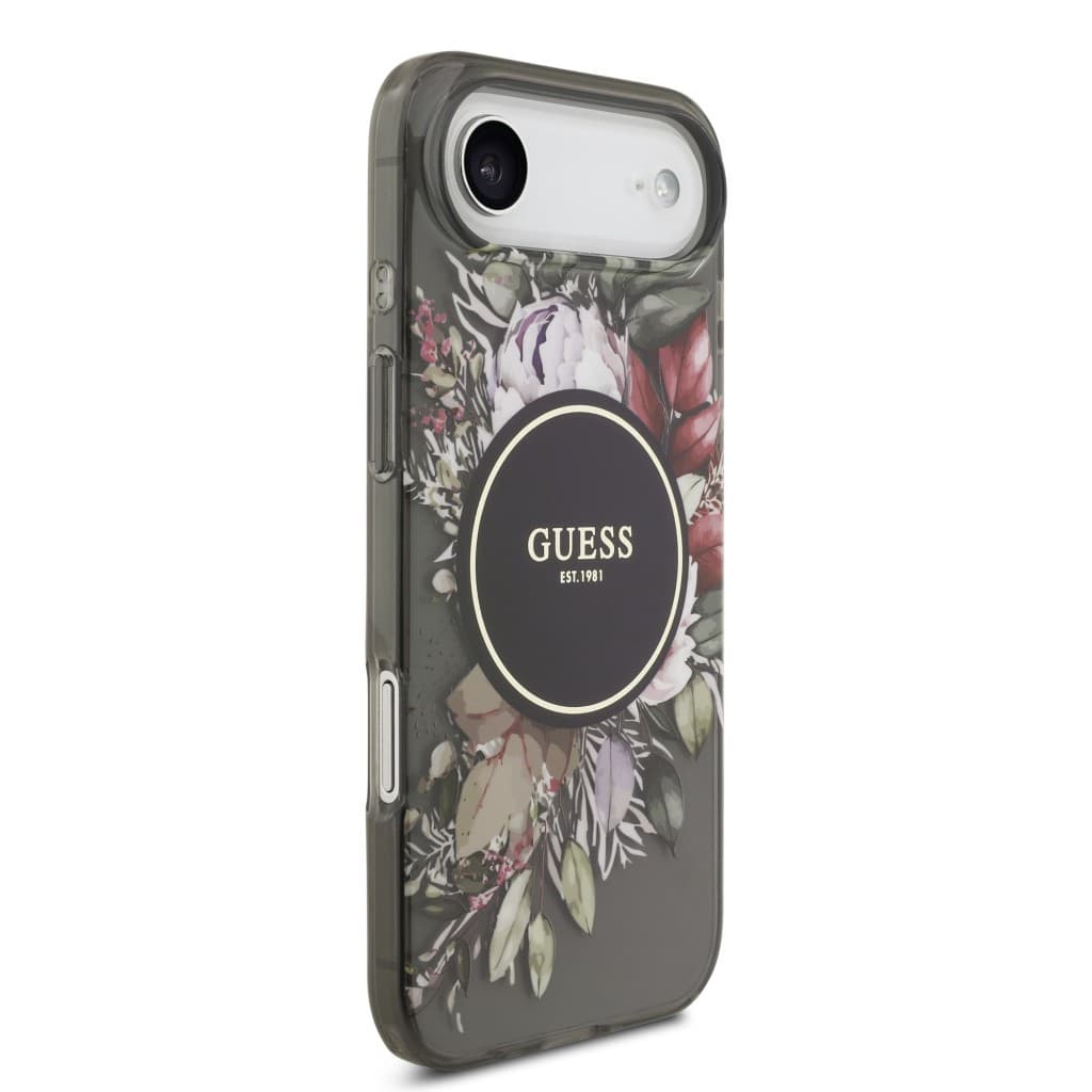 Zadní kryt Guess IML Flowers Strap MagSafe pro iPhone 17 Air Black - náhled 3