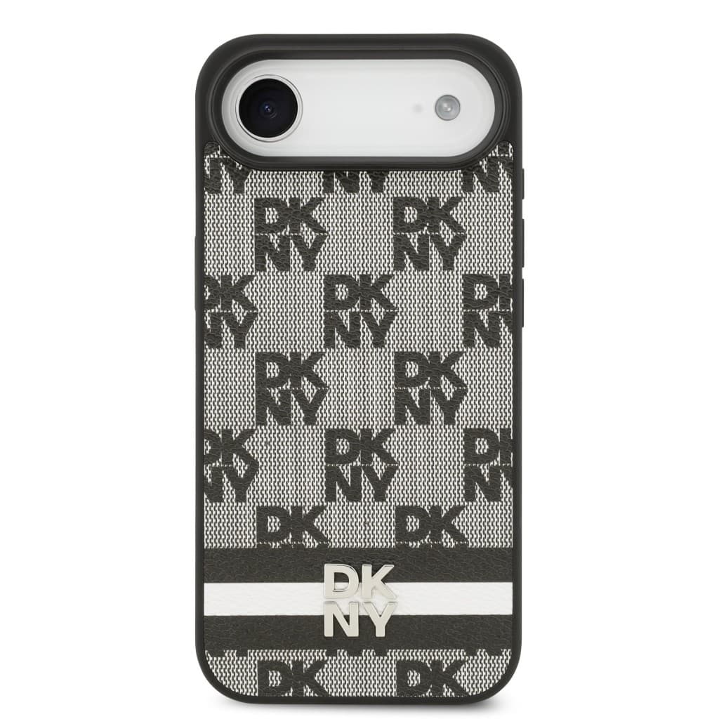 Zadní kryt DKNY PU Leather Checkered Pattern and Stripe pro iPhone 17 Air Black - náhled 3