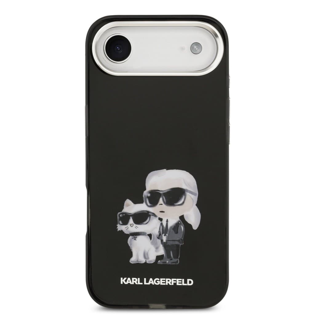 Zadní kryt Karl Lagerfeld IML Aquarelle Karl and Choupette pro iPhone 17 Air Black - náhled 3
