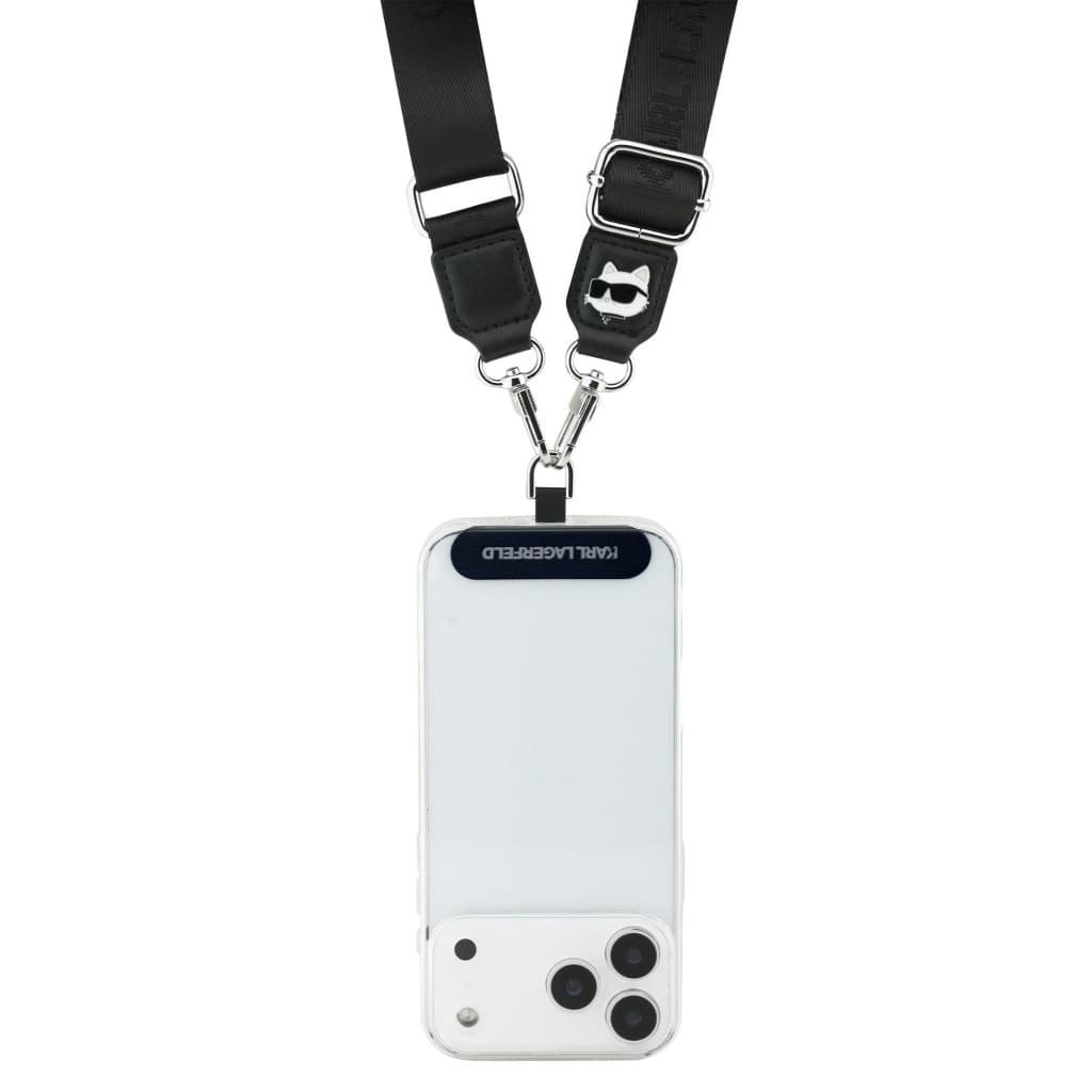 Popruh Karl Lagerfeld Universal Crossbody Choupette Patch Black - náhled 3