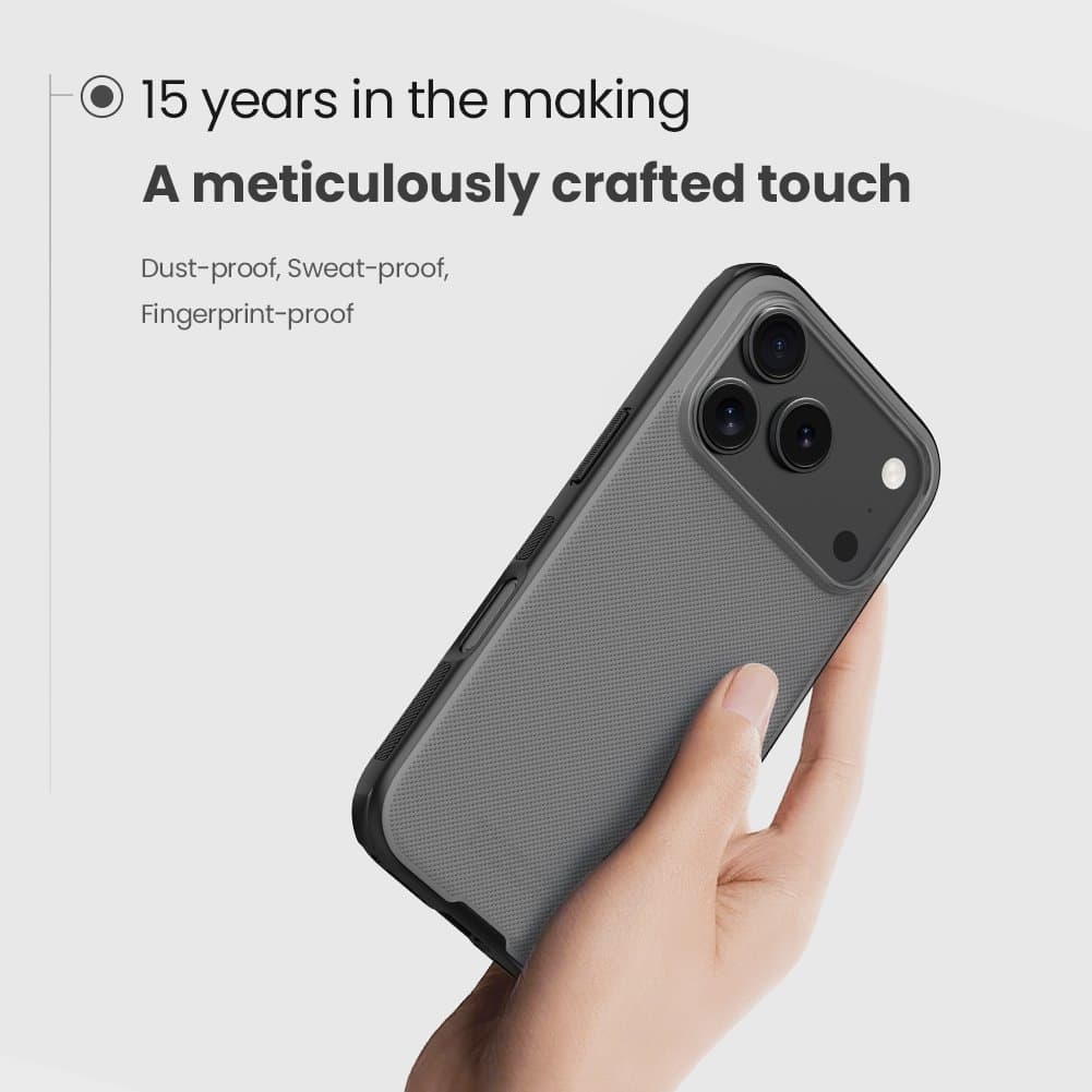 Zadní kryt Nillkin Super Frosted PRO pro Apple iPhone 17 Pro Transparent Black - náhled 3