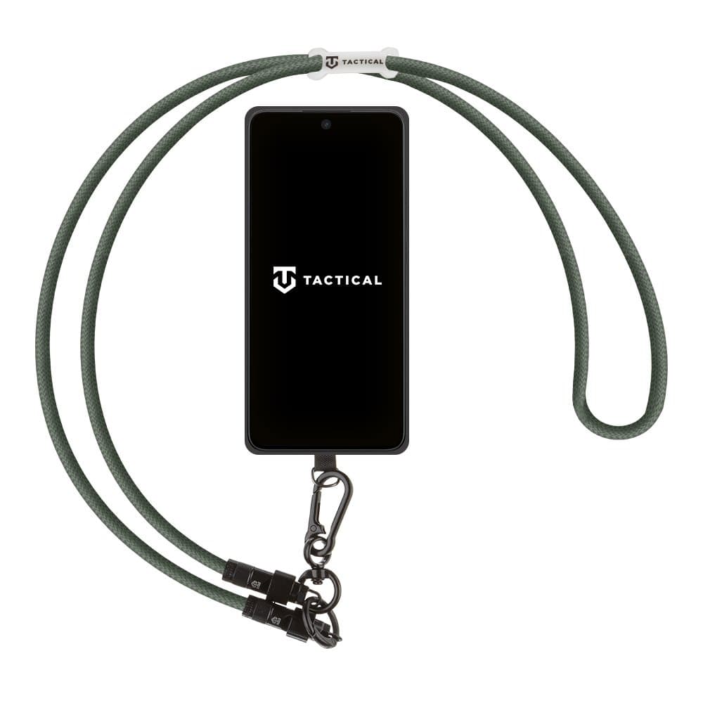 Šňůrka na mobil Tactical Wire Snake s kabelem USB-C 1,2m Green - náhled 3