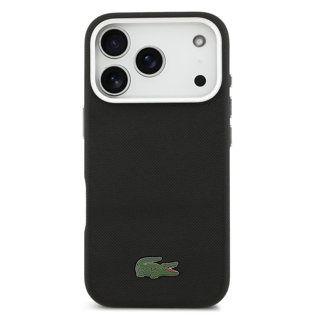 Zadní kryt Lacoste Iconic Petit Pique Metal Logo MagSafe pro iPhone 17 Pro Black - náhled 3