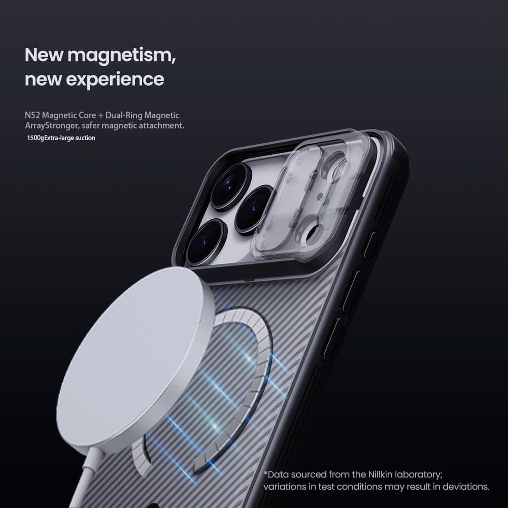 Zadní kryt Nillkin CamShield PRO Magnetic pro Apple iPhone 17 Pro Max Transparent Black - náhled 3
