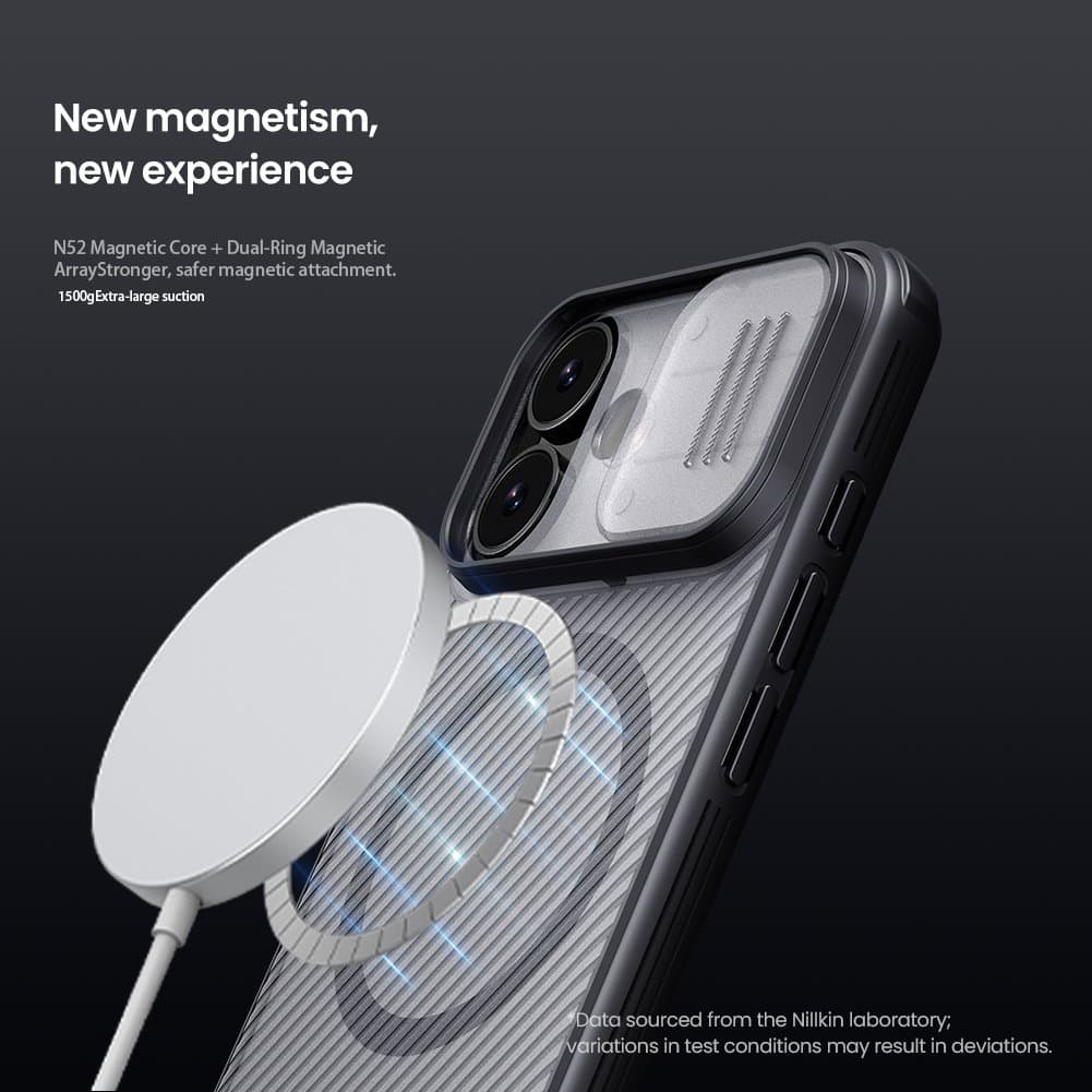 Zadní kryt Nillkin CamShield PRO Magnetic pro Apple iPhone 17 Transparent Black - náhled 3