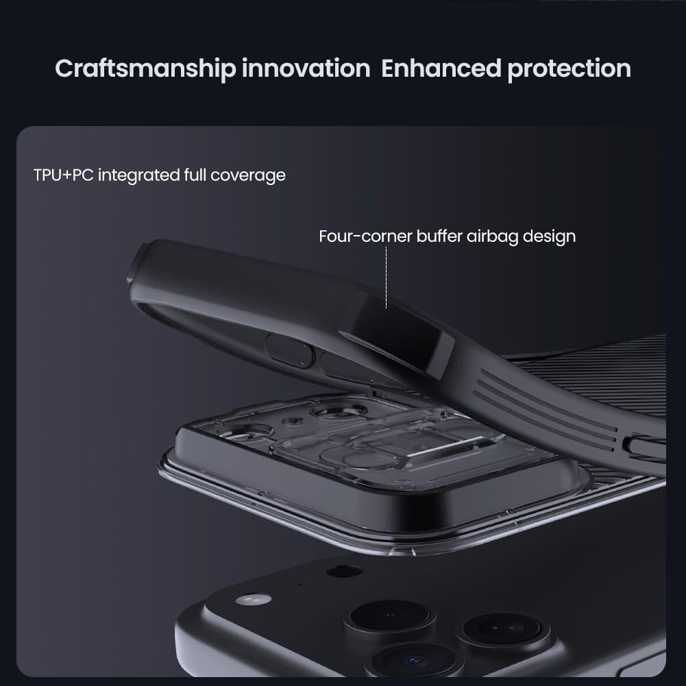Zadní kryt Nillkin CamShield PRO pro Apple iPhone 17 Pro Transparent Black - náhled 3
