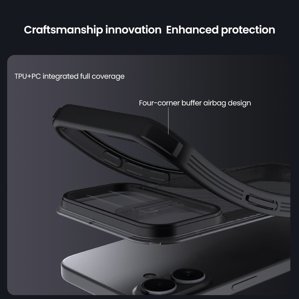 Zadní kryt Nillkin CamShield PRO pro Apple iPhone 17 Transparent Black - náhled 3