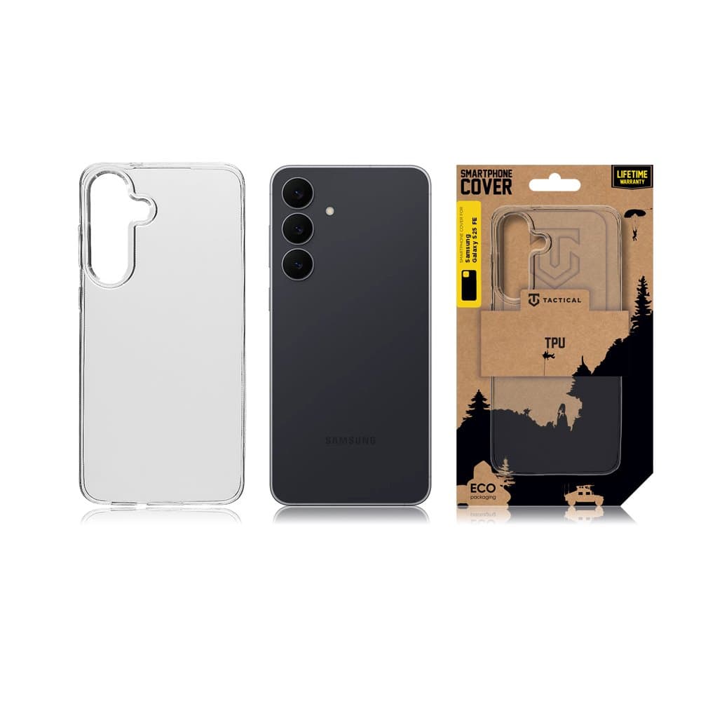 Zadní kryt Tactical TPU pro Samsung Galaxy S25 FE Transparent - náhled 3