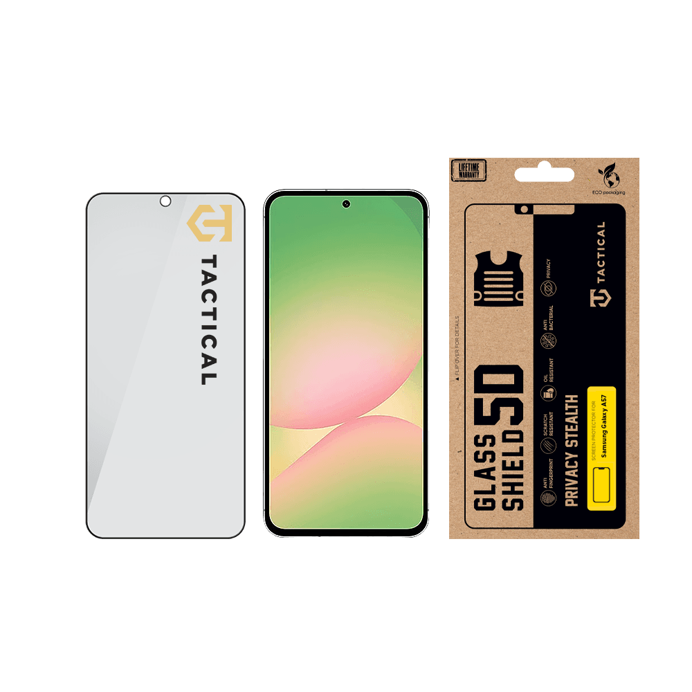 Tvrzené sklo Tactical Glass Shield Privacy Stealth 5D pro Samsung Galaxy A57 Black - náhled 3