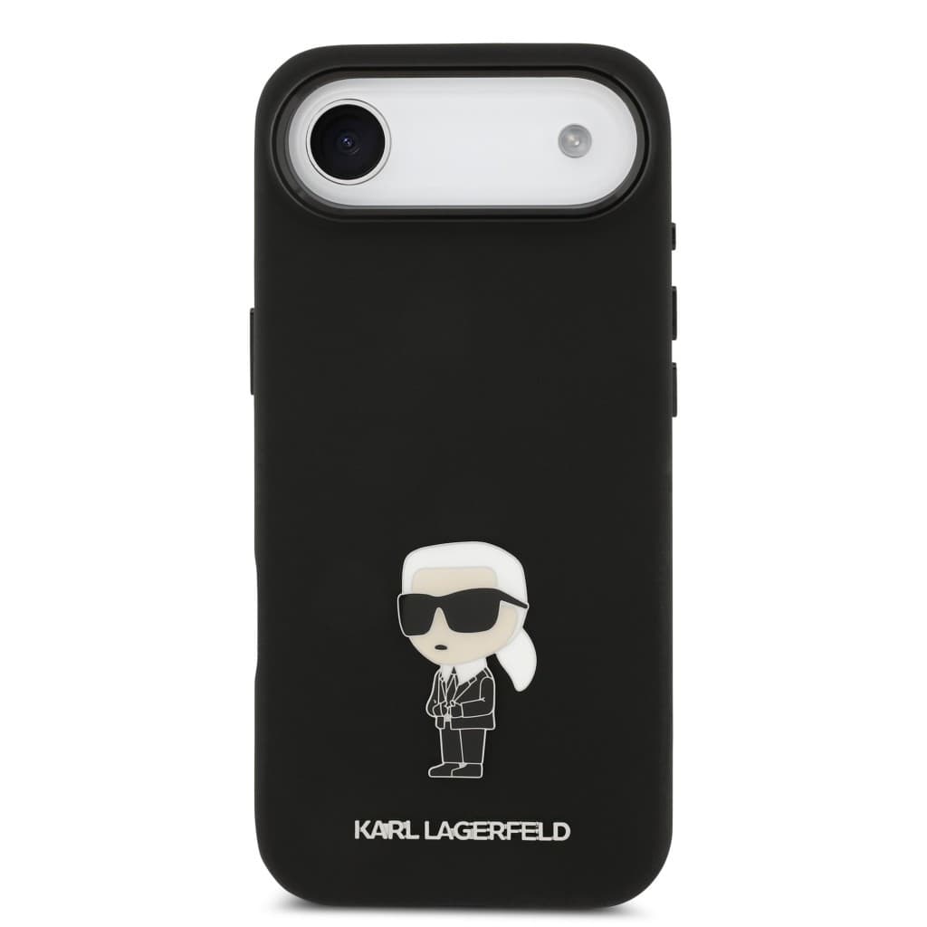 Zadní kryt Karl Lagerfeld Liquid Silicone Metal Ikonik pro iPhone Air Black - náhled 3
