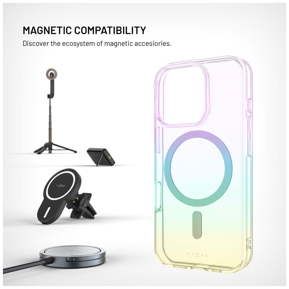 Zadní kryt FIXED MagRainbow s podporou MagSafe pro Apple iPhone 16 Pro, duhový - náhled 3