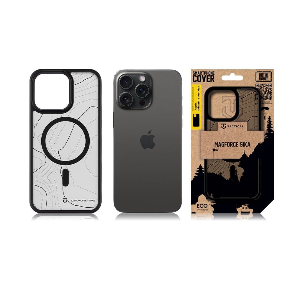 Zadní kryt Tactical Magproce Hyperstealth Sika pro iPhone 15 Pro Max Asphalt - náhled 3