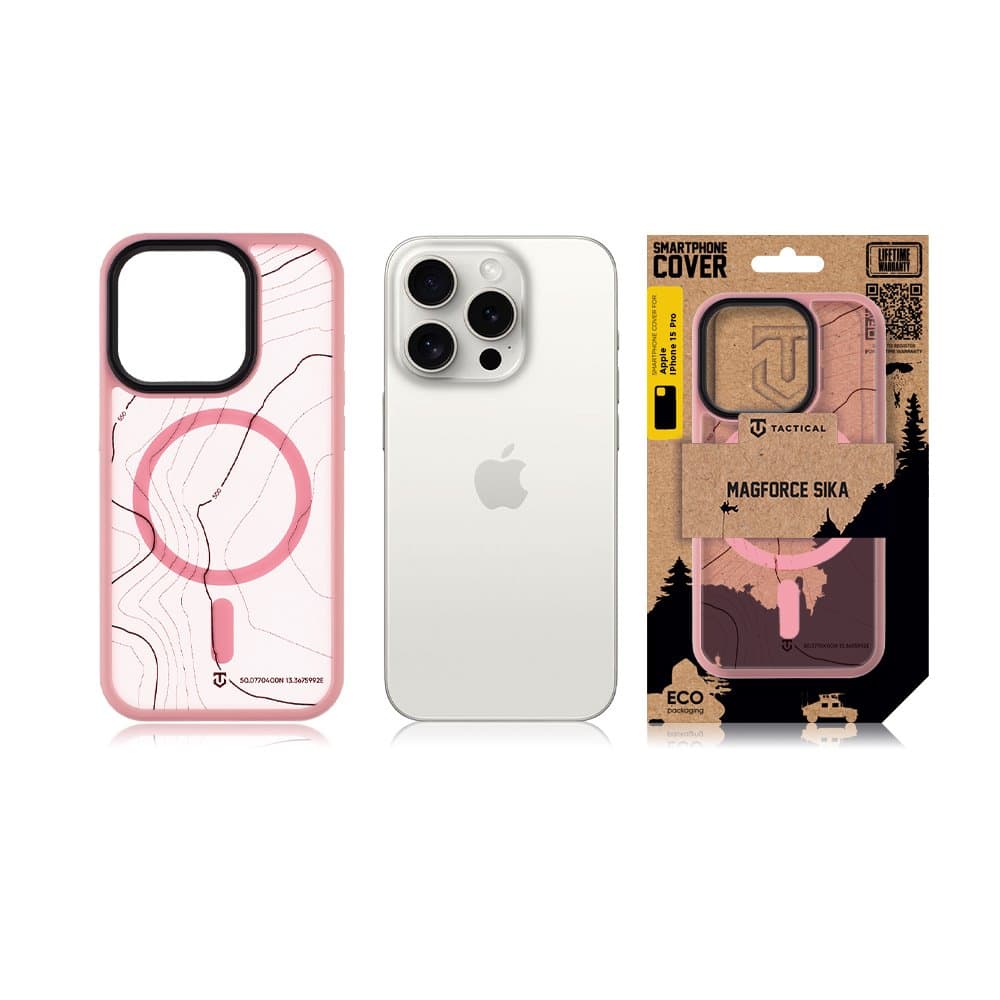 Zadní kryt Tactical Magproce Hyperstealth Sika pro iPhone 15 Pro Pink Panther - náhled 3