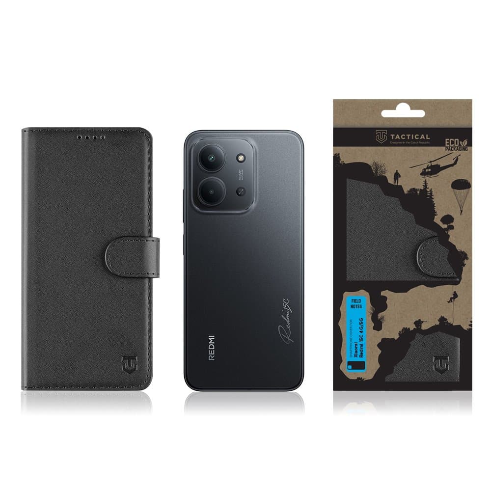 Knížkové pouzdro Tactical Field Notes pro Xiaomi Redmi 15C Black - náhled 3
