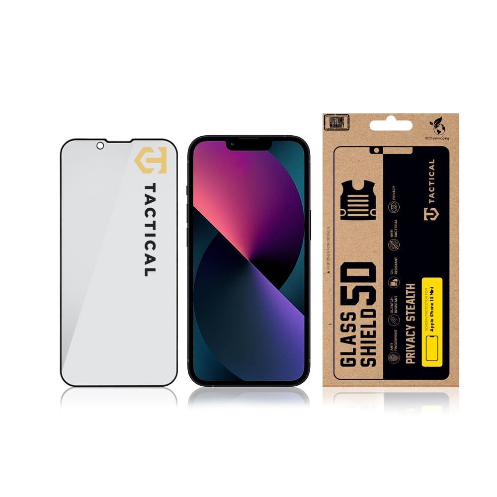 Tvrzené sklo Tactical Glass Shield Privacy Stealth 5D pro Apple iPhone 13 mini Black - náhled 3