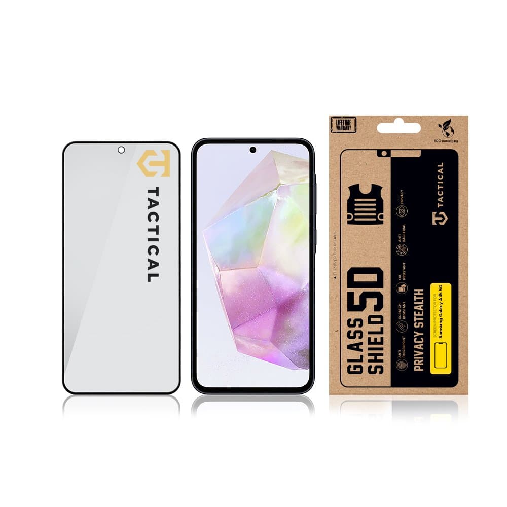 Tvrzené sklo Tactical Glass Shield Privacy Stealth 5D pro Samsung Galaxy A35 5G Black - náhled 3