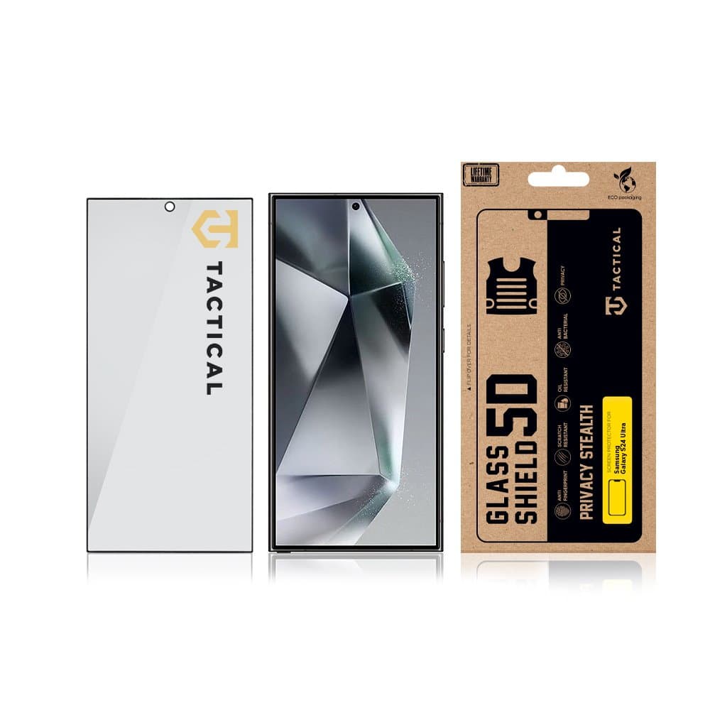 Tvrzené sklo Tactical Glass Shield Privacy Stealth 5D pro Samsung Galaxy S24 Ultra Black - náhled 3