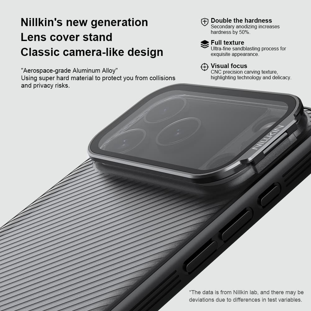 Zadní kryt Nillkin CamShield Prop pro Apple iPhone 17 Pro Max Transparent Black - náhled 3