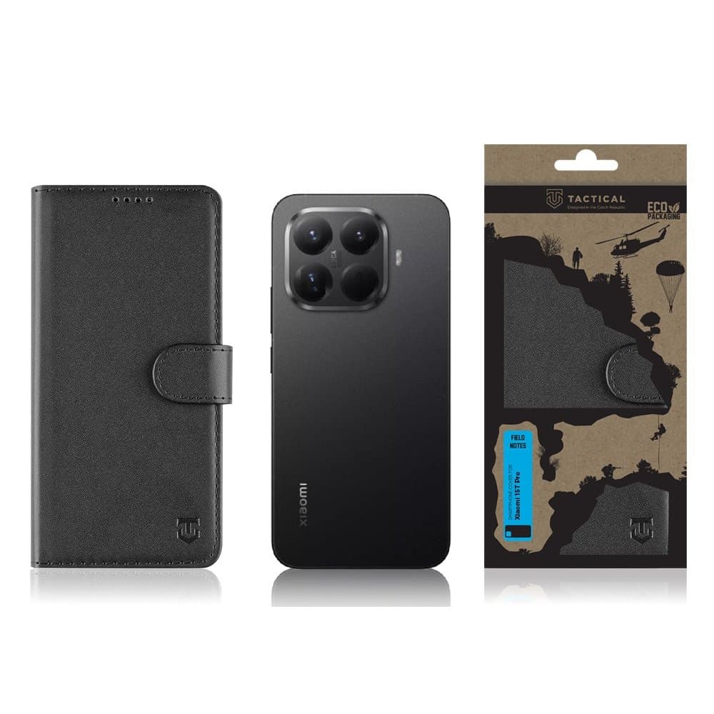 Knížkové pouzdro Tactical Field Notes pro Xiaomi 15T Pro Black - náhled 3