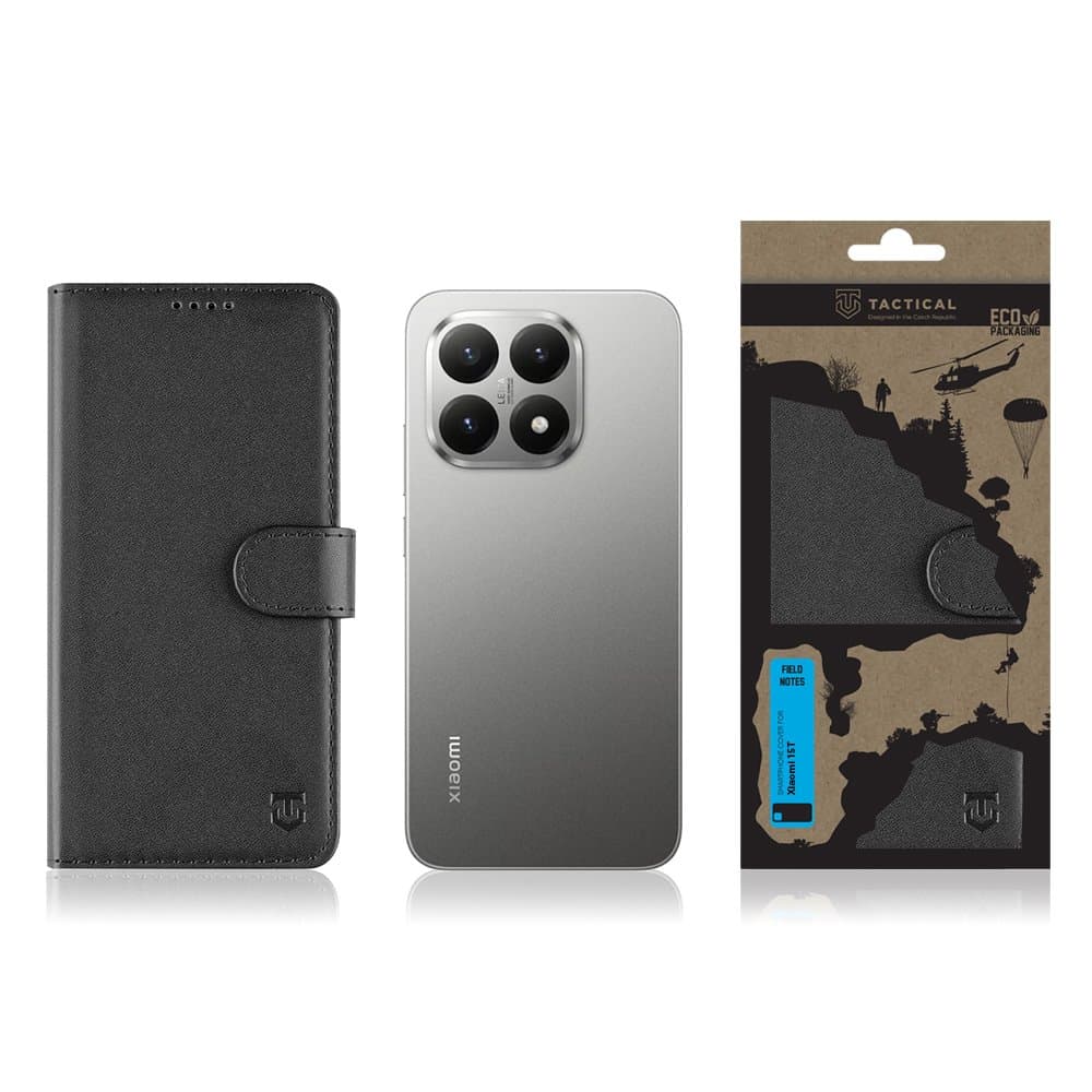 Knížkové pouzdro Tactical Field Notes pro Xiaomi 15T Black - náhled 3