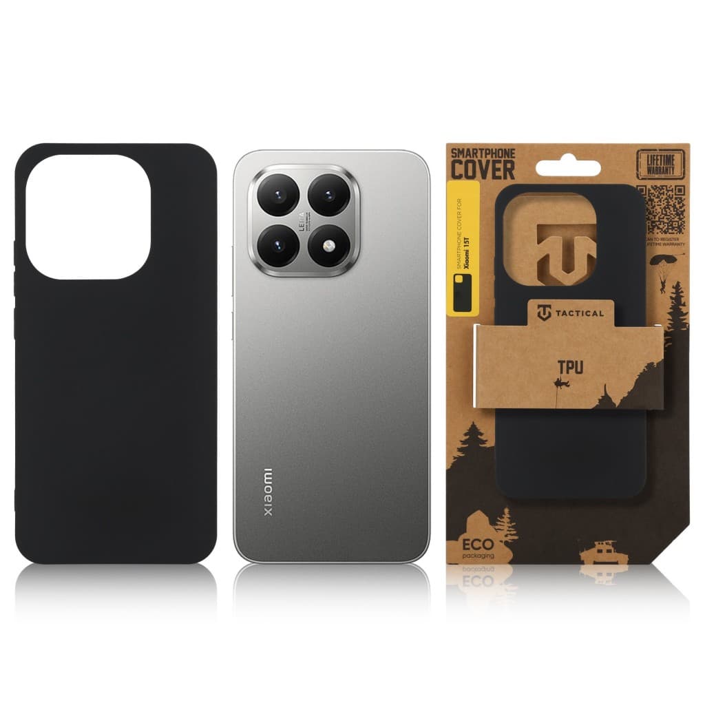 Zadní kryt Tactical TPU pro Xiaomi 15T Black - náhled 3
