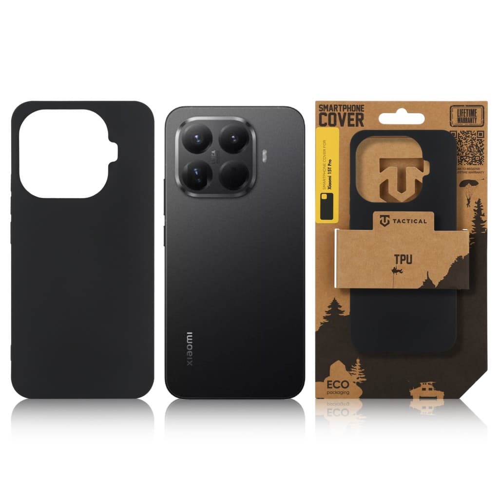 Zadní kryt Tactical TPU pro Xiaomi 15T Pro Black - náhled 3