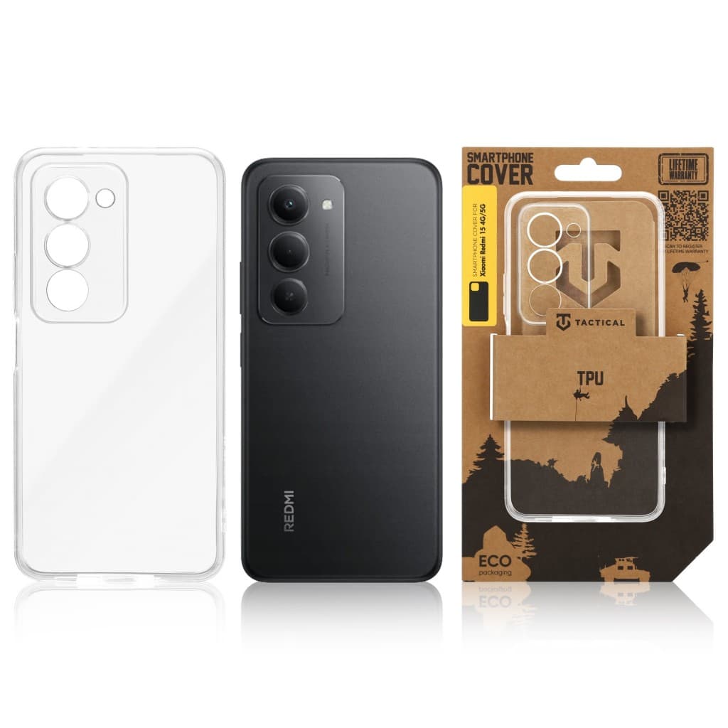 Zadní kryt Tactical TPU pro Xiaomi Redmi 15 Transparent - náhled 3