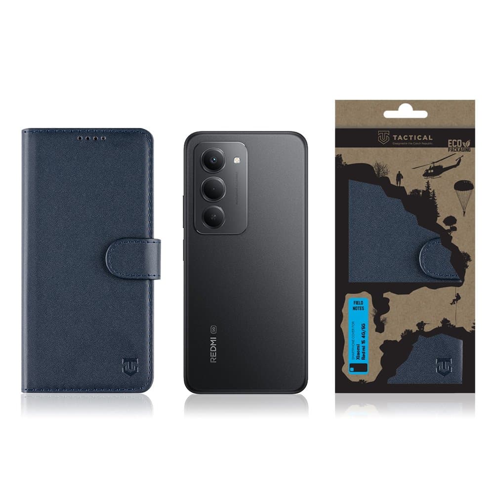 Knížkové pouzdro Tactical Field Notes pro Xiaomi Redmi 15 Blue - náhled 3