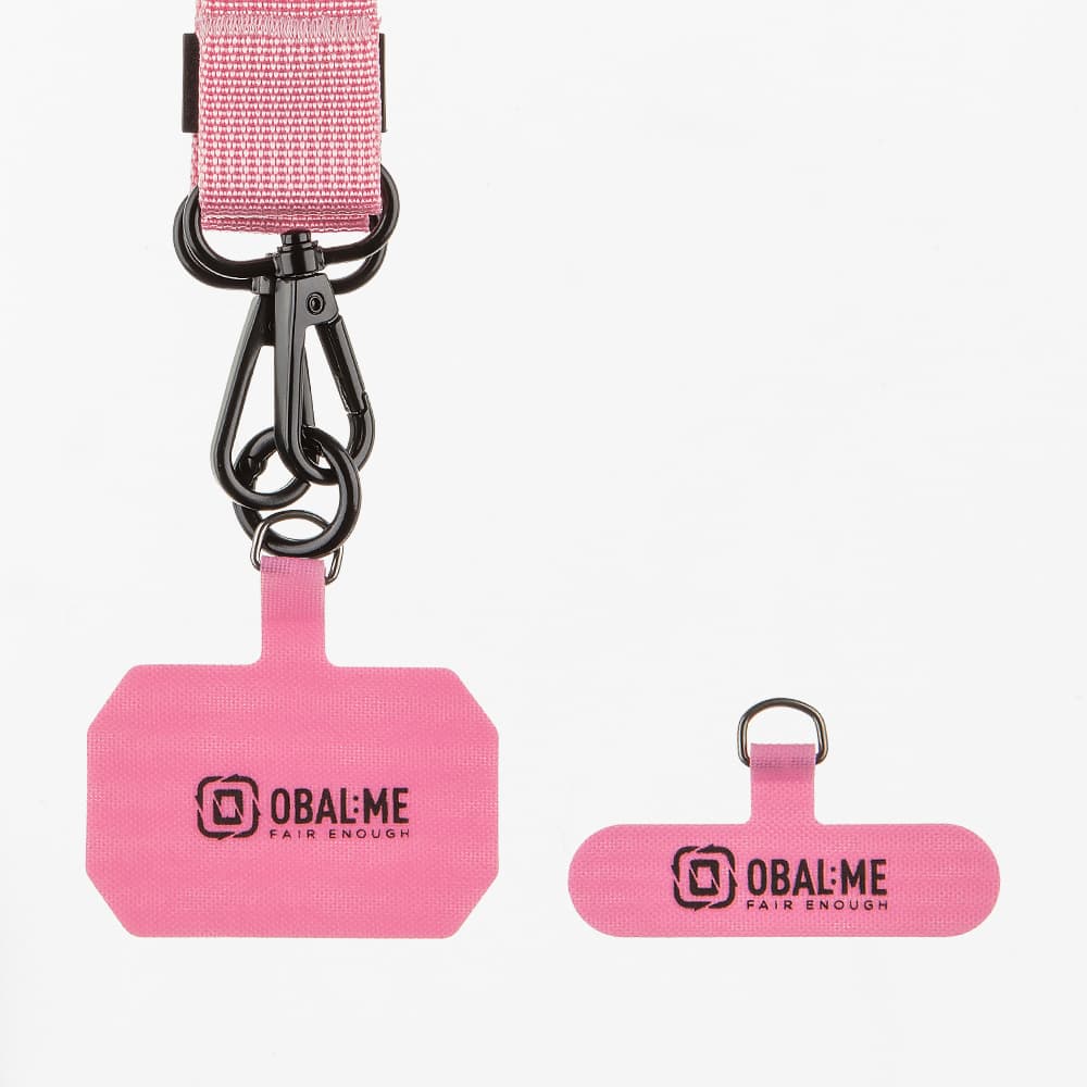 Popruh OBAL:ME NeckTag Ribbon na Telefon Pink - náhled 3