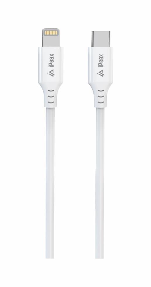 TPU kabel iPeax USB-C - Lightning 1m, USB 2.0 bílý - náhled 3