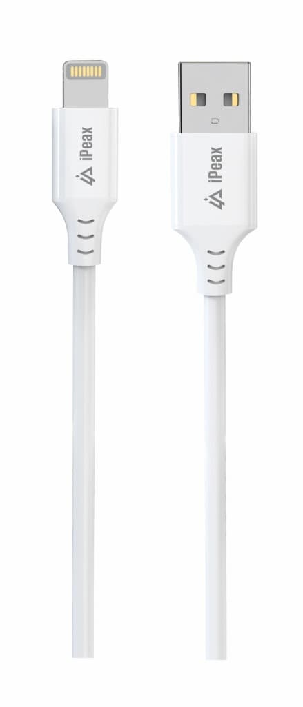 TPU kabel iPeax USB-A - Lightning 1m, USB 2.0 bílý - náhled 3