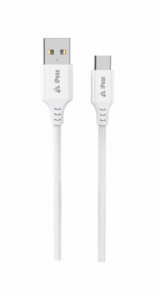 TPU kabel iPeax USB-A - USB-C 1m, USB 2.0 bílý - náhled 3