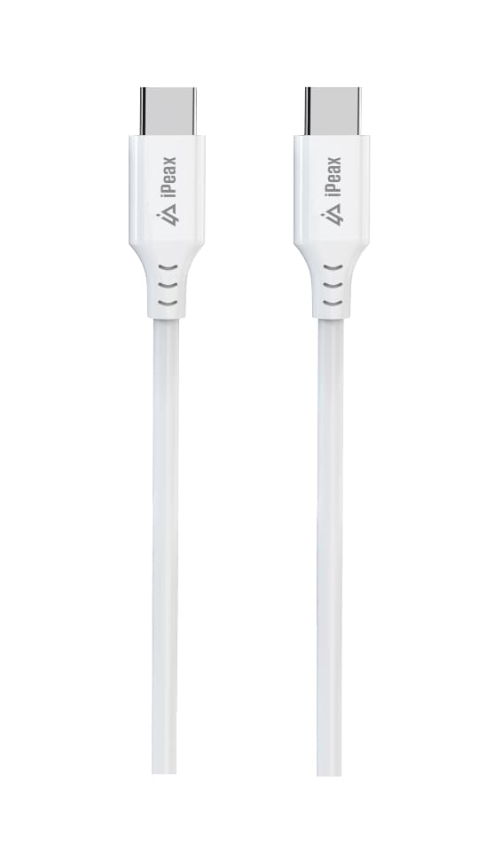 TPU kabel iPeax USB-C - USB-C 1,5m, USB 2.0 bílý - náhled 3