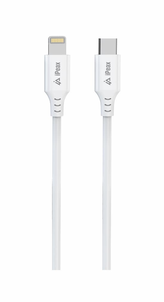 TPU kabel iPeax USB-C - Lightning 1,5m, USB 2.0 bílý - náhled 3