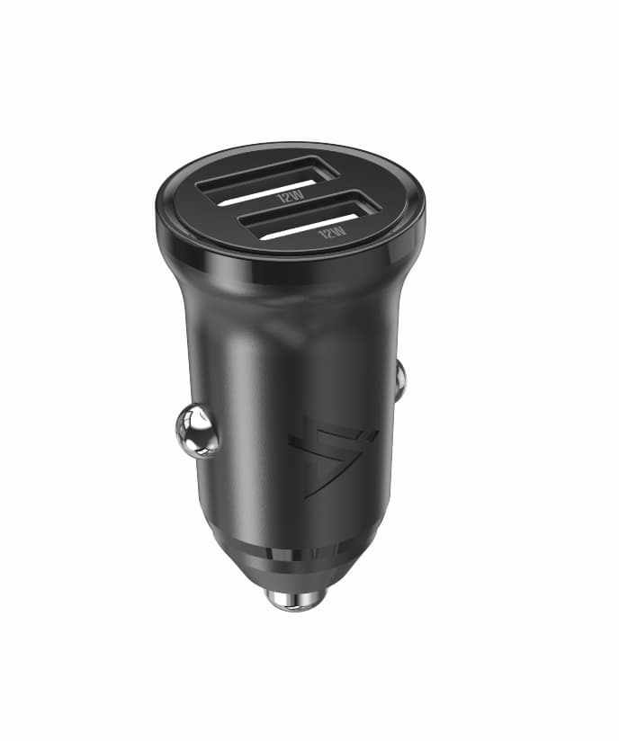 Adaptér do auta iPeax cl-01, 2,4A, 2x USB-A černý - náhled 3