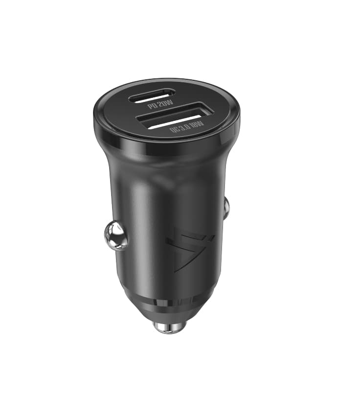 Adaptér do auta iPeax cl-03, PD, 20W, USB-C + USB-A černý - náhled 3