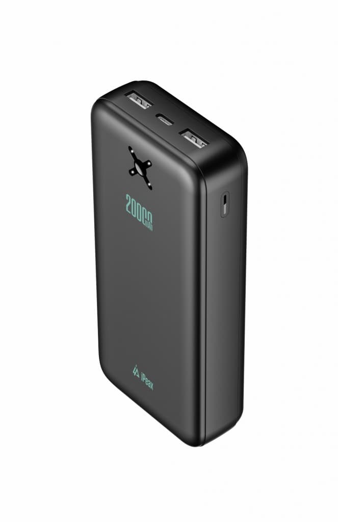 Powerbanka iPeax 20000 mAh, 10,5W, 2x USB-A černá - náhled 3