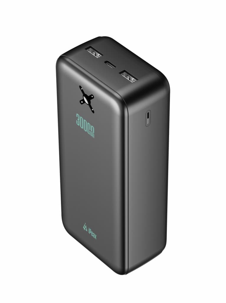 Powerbanka iPeax 30000 mAh, 10,5W, 2x USB-A černá - náhled 3