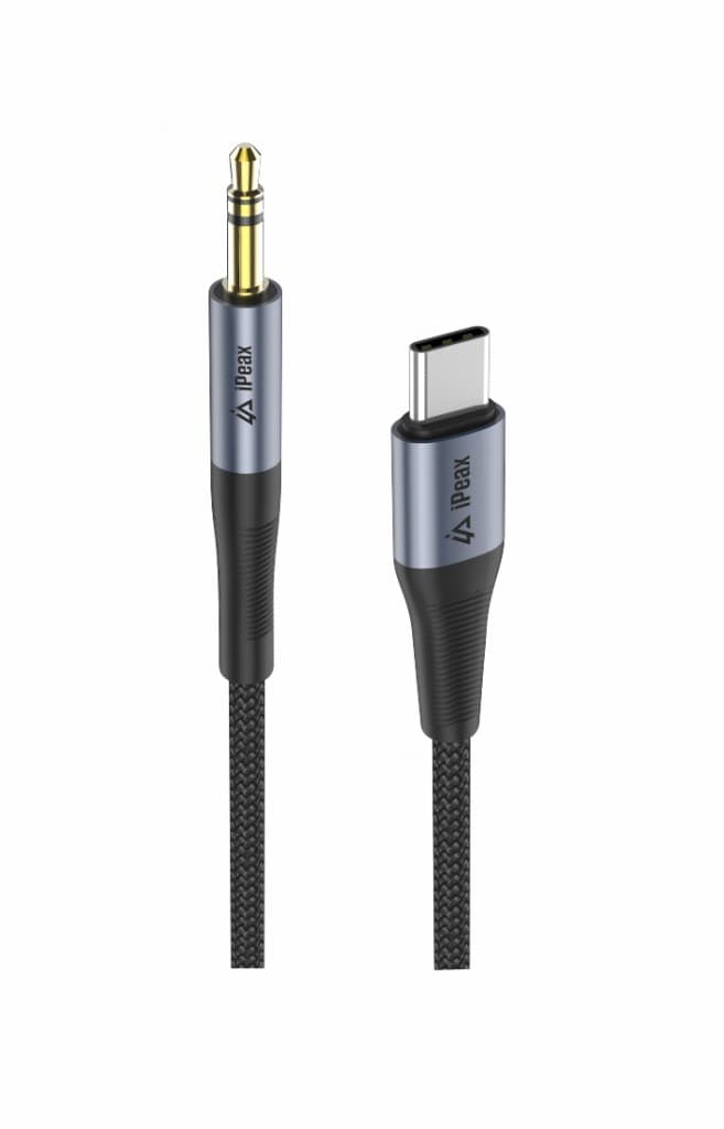 Adaptér iPeax USB-C - 3,5 mm jack 1,5 m černý - náhled 3
