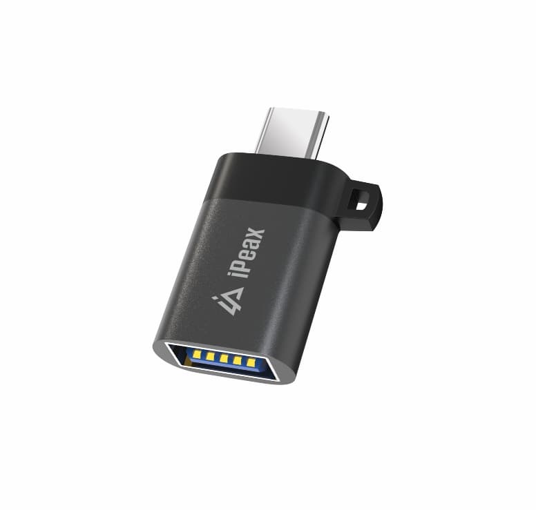 Adaptér iPeax OTG USB-C - USB-A (samice) černý - náhled 3