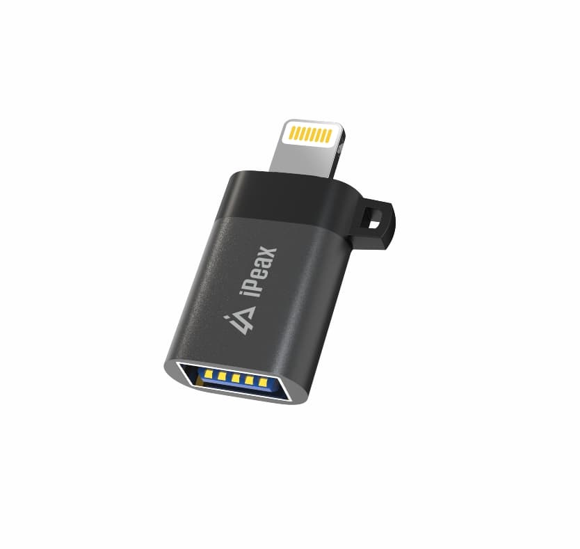 Adaptér iPeax OTG Lightning - USB-A (samice) černý - náhled 3