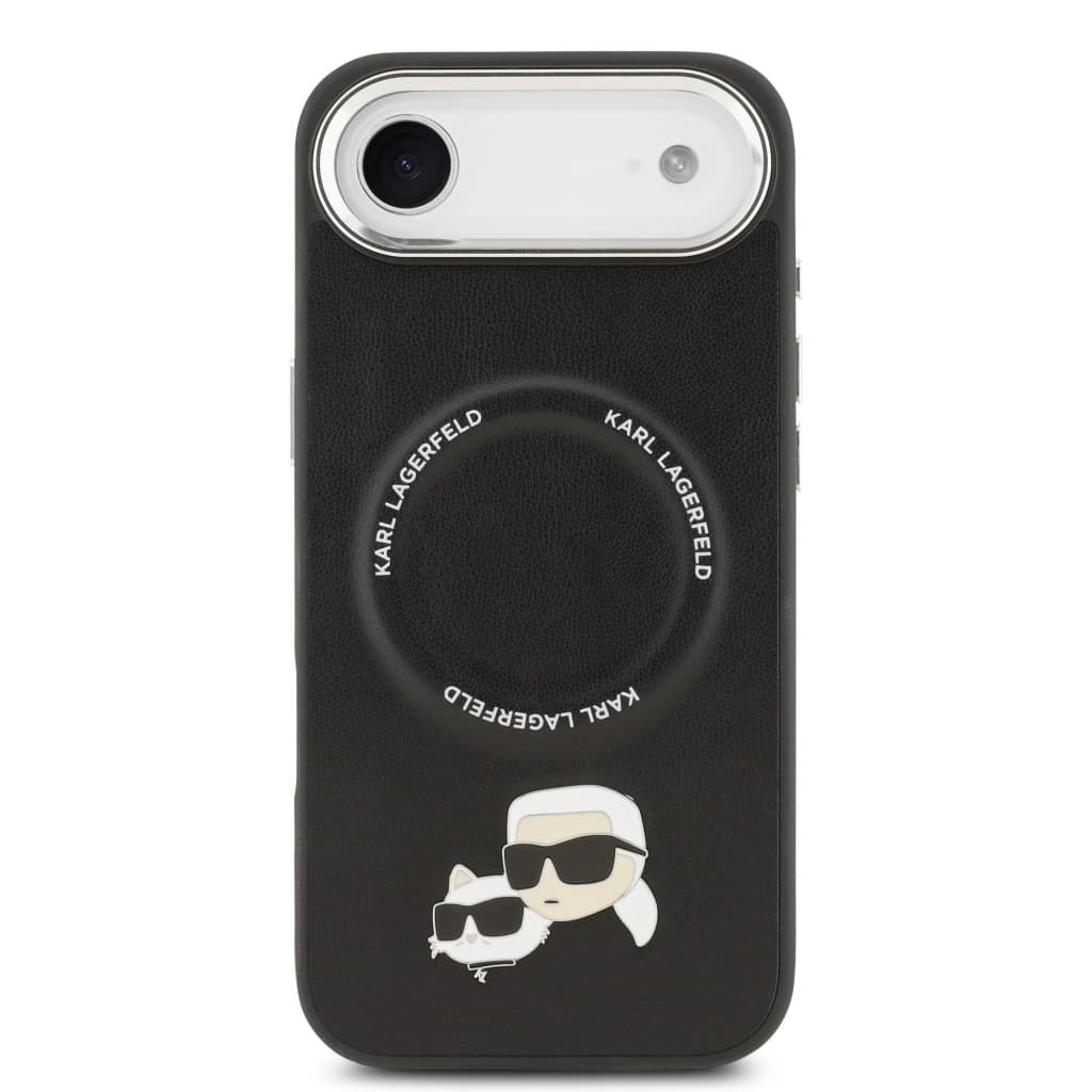 Zadní kryt Karl Lagerfeld PU Karl and Choupette Heads Pins MagSafe pro iPhone Air Black - náhled 3