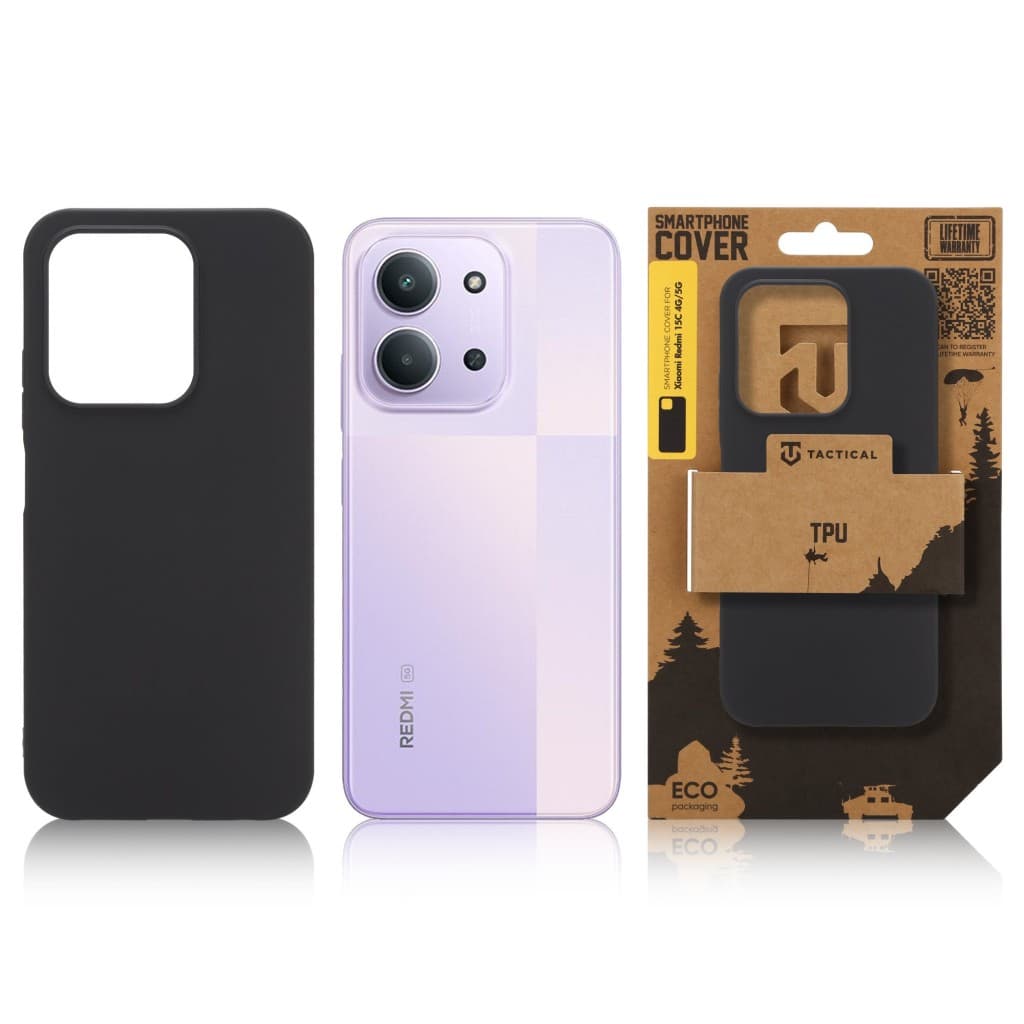 Zadní kryt Tactical TPU Xiaomi Redmi 15C černý - náhled 3