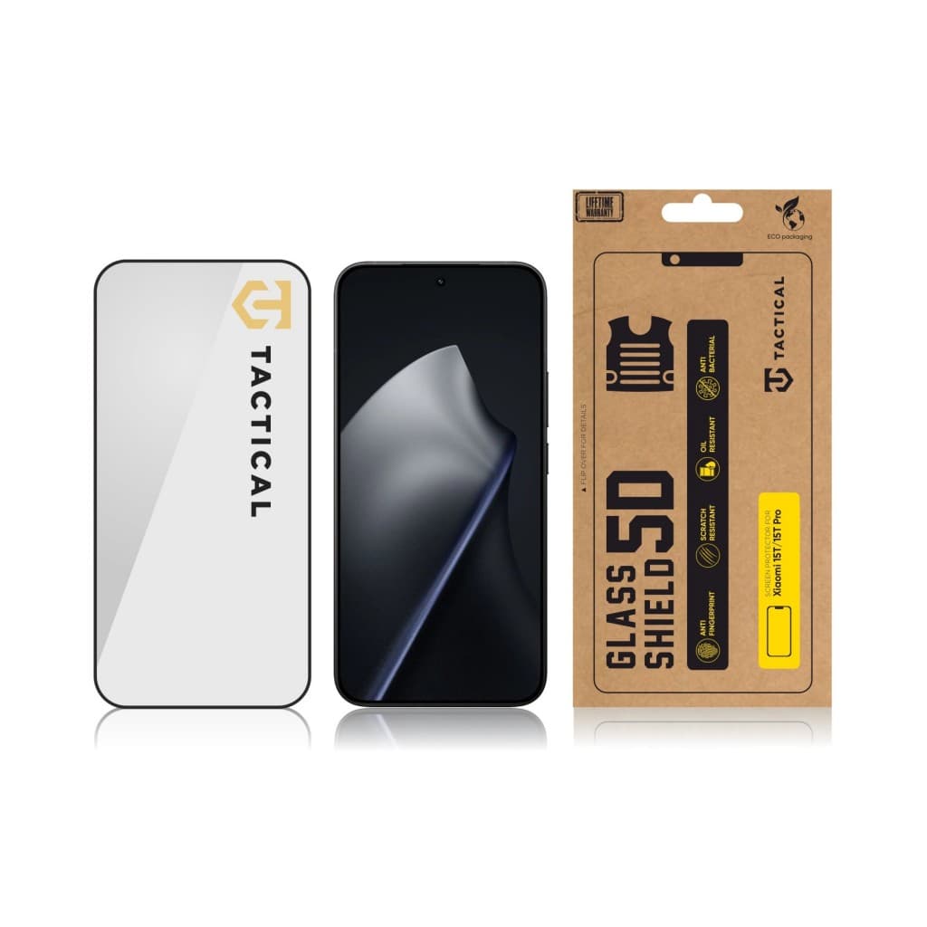 Tvrzené sklo Tactical Glass Shield 5D pro Xiaomi 15T-15T Pro černé - náhled 3