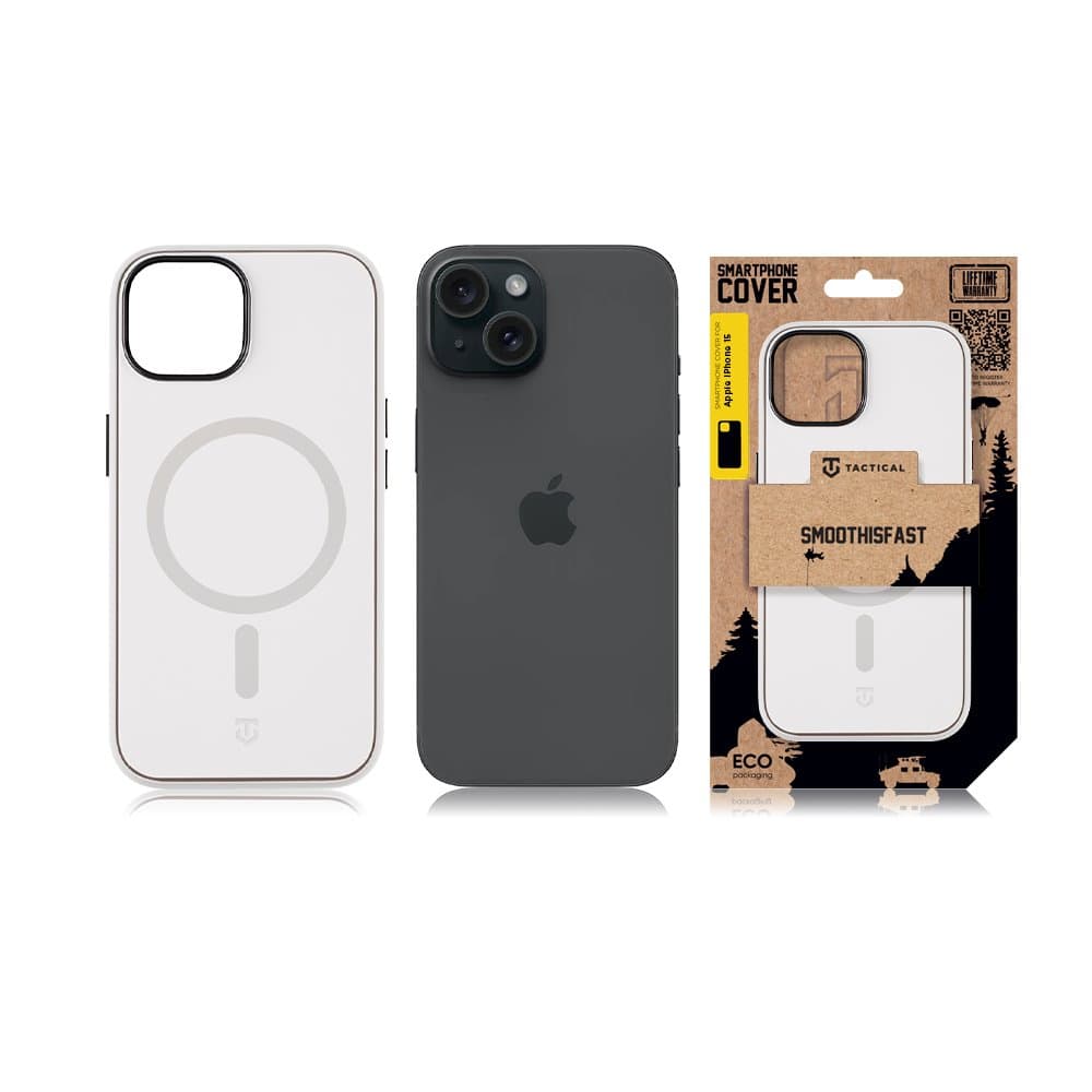 Zadní kryt Tactical MagForce SmoothIsFast pro Apple iPhone 15 Chalk - náhled 3